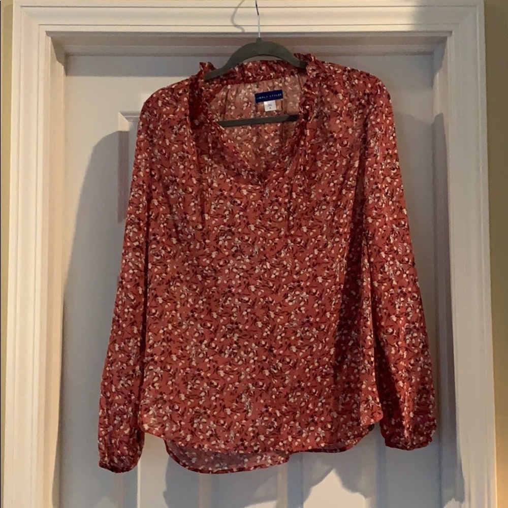 Simply Styled Floral Chiffon Blouse